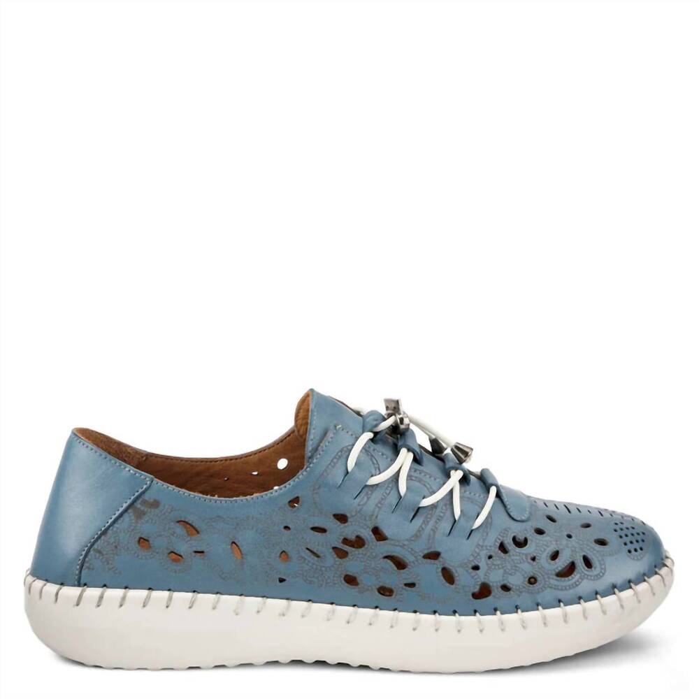NEW SPRING STEP SHOES women's barazza leather sneaker in blue